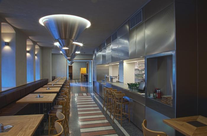 Conical stainless steel lights